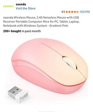Seenda 2.4G Wireless Mouse Pug And Play Noiseless Click In Gradient Pink ,___130 picture