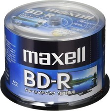 50 Maxell Blank BD-R BDR 25GB x4 White Label Blu ray Disc BRV25WPE.50SPZ picture