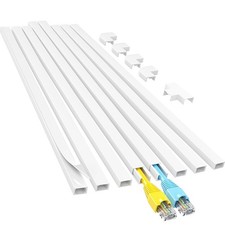 Yecaye Cord Hider, 113in One-Cord Cable Raceways, W0.59in H0.4in, White picture