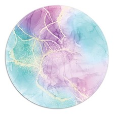 FROGIGO Cute Round Mouse Pad with Stitched Edge, Marble Aesthetic Mousepad fo... picture