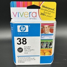 HP 38 Vivera Photo Black C9406A Pigment Ink Cartridge New Sealed picture
