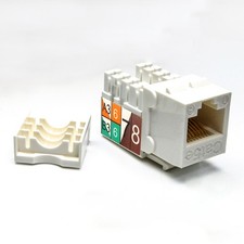 CAT5E RJ45 110 Type Keystone Jack White picture