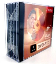 IMATION 5 x PACK DVD-R BLANK DISCS - VIDEOS PHOTO DATA DVD 16 x 2HR - BRAND NEW picture