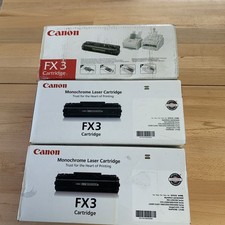 3 Pack of Canon Genuine FX 3 Cartridge Black New in Sealed Box picture
