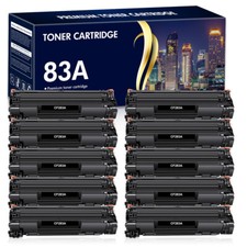 10PK Black CF283A Toner for HP 83A Toner LaserJet Pro M125a M125nw M127fp M127fs picture
