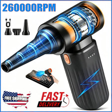 Compressed Air Duster, 260000RPM Cordless Electric Air Blower Brushless Motor US picture