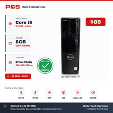 Dell Inspiron 3268 SFF Desktop i5-7400 4-Core 8GB DDR4 No HDD No OS DVD-RW picture