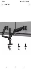 Dual Monitor Mount for 13-32 Inch Screens, Tall Computer Monitor Stand, Adjustab picture
