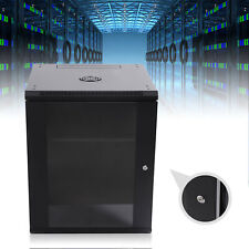 4U/6U/9U/15U Wall Mount Network Server Data Cabinet Enclosure Rack Glass Door US picture
