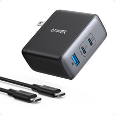 Anker Nano 100W USB-C Charger, 3-Port Fast Compact 1 Pack & 1 Cable, black  picture