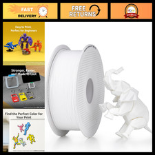 High-Quality 1.75mm PLA 3D Printer Filament 1kg Spool - Jade White, RFID Enabled picture