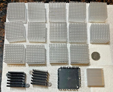 Lot of 18 Medium Large Aluminum Heatsinks Square Fin Blocks DIY Audio picture