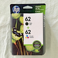 HP 62 Black and Tri-Color Original Ink Cartridge Combo Pack (N9H64FN) picture