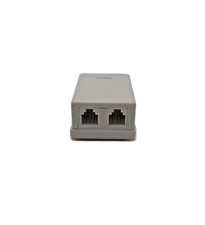 STEREN RJ11 300-146WH 4C Telephone Dual Surface Jack Surface Mount ABS White picture
