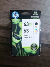 Genuine HP 63XL 2 Pack Black & Tri-Color Ink EXP 07/2021 Sealed  picture