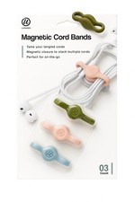 U Brands Magnetic Cord Bands 3 Count Flexible Silicone Cable Organizer picture