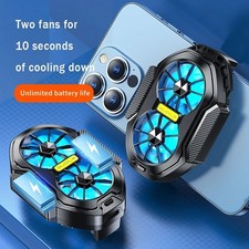 Dual Fan Rechargeable Phone Cooler – Portable Gaming Cooler - For iPhone Android picture