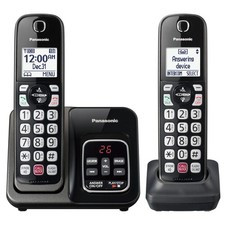 Cordless Phone 2 Handsets Answering Machine Landline Panasonic KX-TGD832M picture