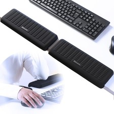 2 PCS LShaped Desk Wrist Rest Elbow Pad Memory Foam 11.8x3.9 Inch Black picture