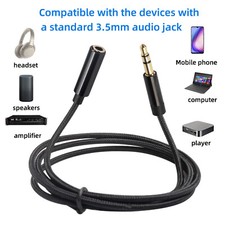 New 3.5mm Audio Extension Cable TRRS Stereo Headphone Cord Male to Female AUX picture
