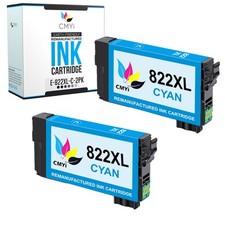 2X CMYi Compatible 822XL Cyan Ink Cartridge for Epson WorkForce Pro WF-3820 4820 picture