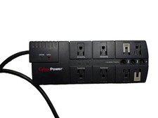 CyberPower 850 Surge Protector 8 Outlet 15A Phone Modem Line Protection Black picture