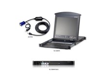 Aten KL1508ANUKit 8-port 19in Dual Rail LCD KVM Switch and Cable Bundle picture