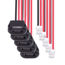 5pcs/set DIY OEM Type C Female Socket to 2Pin Header Cable Pitch=2.0mm DC 5V picture
