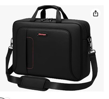 ELITE 16 Inch Laptop Bag with Shoulder Strap - Jet Black - Laptop Briefcase, Exp picture