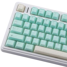 166 Keys Green Crystal Jelly PBT Keycaps Translucent Shine Through Caps picture