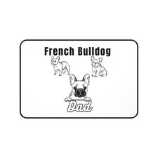 French Bulldog Dad Desk Mat Black & White Dog Illustration picture