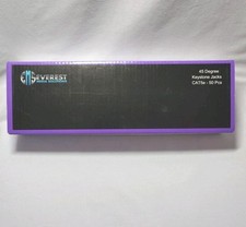 Everest 45° Angled RJ45 Cat5e PURPLE Keystone Jacks 50-Pack  Slim Profile Female picture