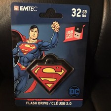 Superman 32GB Flash Drive Keychain NEW SEALED Emtec DC Comics Back To School picture