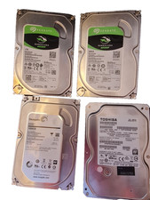 Seagate and Toshiba 3.5 Hard Drives, Two 1TB & Two 500GB Tested. See description picture