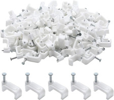 100 Uds. Cable Ethernet plano de 14mm Clips de Cable Cable Coaxial único picture