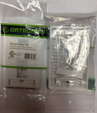 Ortronics OR-40300547-88 TracJack Faceplate 3 Hole Single Gang White lot of 19 picture