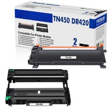 1PK TN450+1PK DR420 Black Toner Cartridge for Brother HL-2240 HL-2240D HL-2242D picture