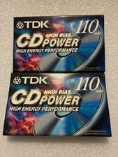 TDK CD Power 110 High Bias Cassette Tapes 2 Sealed Blank Audio Tape picture