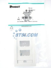Panduit CFPE4WHY 4-Port Mini-Com Faceplate, Executive Series, White ~STSI picture