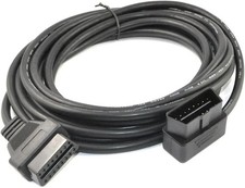 5M/16.4ft OBD II Cable OBD2 16 Pin Right/Left Angle Male to Female OBD Extens... picture