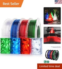 Versatile 4-Pack PETG Filament 1.75mm - Vibrant Colors with Light Transmission picture