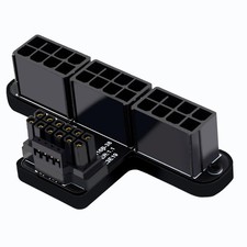1 PC ATX 3.0 12VHPWR 16Pin to 3X 8Pin PCIe 5.0 Power Adapter 600W 180 Deg picture