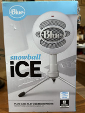 Blue Snowball iCE Plug-and-Play Wired USB Desktop Mic Tripod White/Silver picture