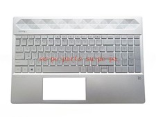 New/Orig HP Pavilion 15-CS TPN-Q208 15-CW TPN-Q210 Palmrest US Keyboard BL SLV picture
