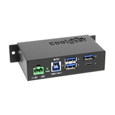 4-Port USB A and USB C 3.1 Gen 1 Hub, SuperSpeed 5 Gb/s, Industrial Metal Enc... picture