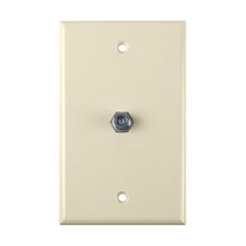 Construct Pro Wall Plate with Single F-81 Connector (Ivory) picture