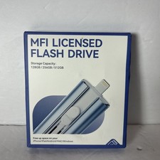 MFi Certified 256GB Flash Drive For IPhone Thumb Drive Photo Stick picture