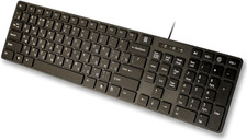 USB Keyboard with Russian English (Cyrillic) Letters/Characters- Full Size Slim picture