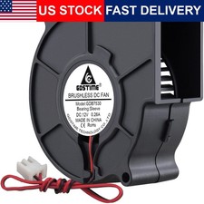 75mm X 30mm 7530 DC 12 Volt Brushless Turbo Blower Cooling Fan 2Pin 12V Car 3D picture