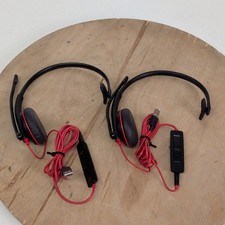 Lot of 2 Plantronics Blackwire C3215/C3215T Headset - USB 3.5mm Noise-Canceling picture